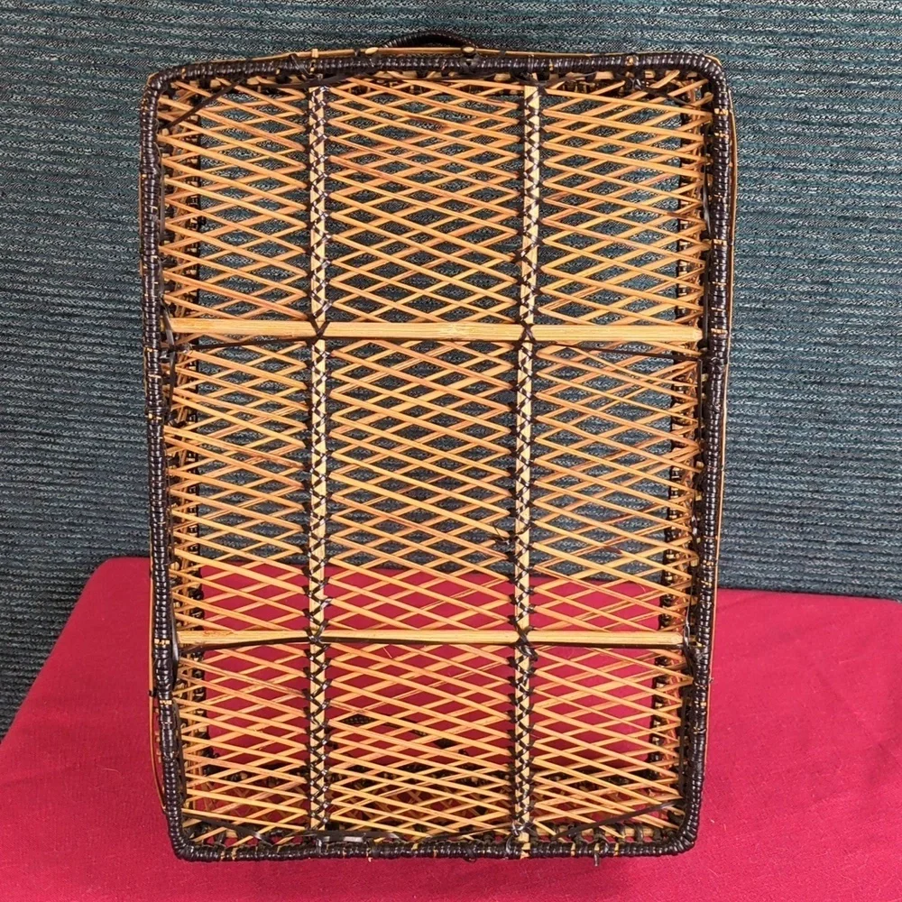 Vintage Cane & Wicker Basket